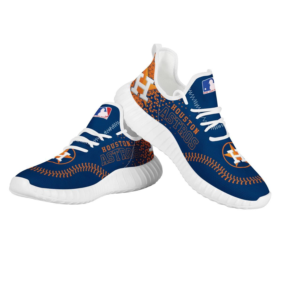 Women's MLB Houston Astros Mesh Knit Sneakers/Shoes 004